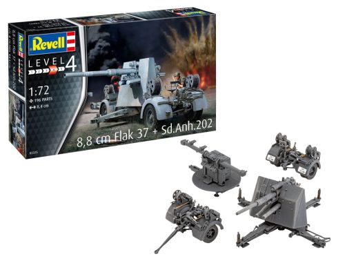 Revell 88 cm Flak 37 + Sd.Anh.202  1:72 makett harcjármű (03325)