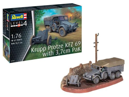 Revell Krupp Protze KFZ 69 with 3,7cm Pak 1:76 (03344)