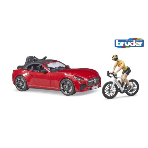 Bruder Roadster biciklivel és kerékpárossal (03485)