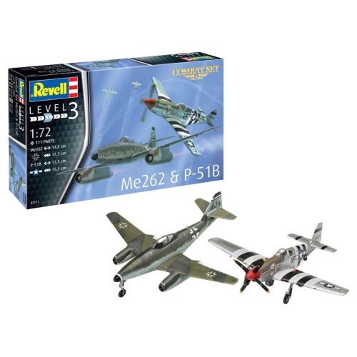 Revell Combat Set Me262  P-51B  1:72 makett repülő (03711)