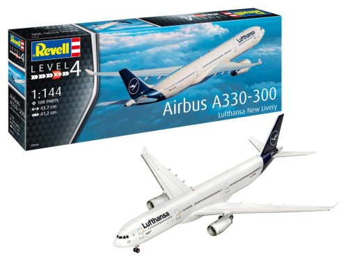 Revell Airbus A330-300 - Lufthansa New Livery 1:144 makett repülő (03816)