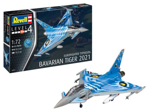 Revell Eurofighter Typhoon Bavarian Tiger 2021  1:72 makett repülő (03818)