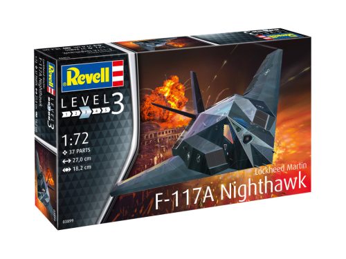 Revell F-117 Stealth Fighter 1:72 makett repülő (03899)