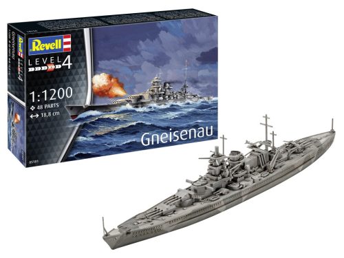 Revell Battleship Gneisenau 1:1200 makett hajó (05181)