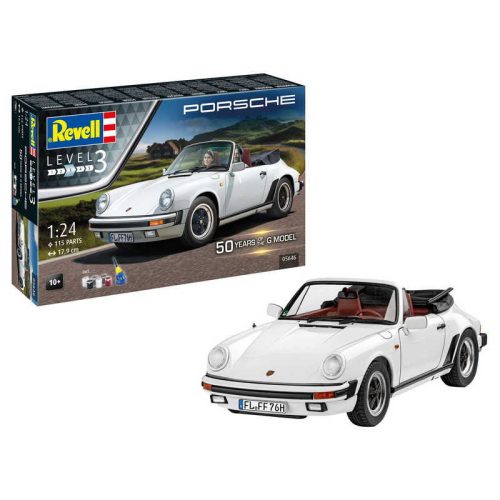 Revell Gift Set Porsche 911 G-Model Cabrio 50th Anniversary 1:24 makettszett (05646)