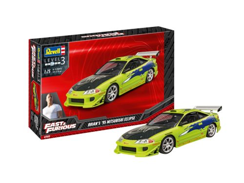 Revell Fast  Furious Brians 1995 Mitsubishi Eclipse  1:25 makett autó (07691)