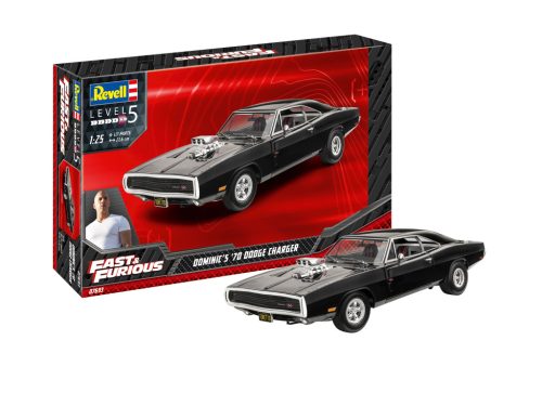 Revell Fast  Furious - Dominics 1970 Dodge Charger  1:25 makett autó (07693)