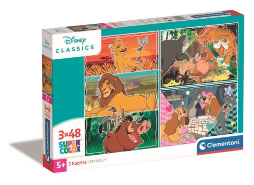 Clementoni 3 x 48 db-os puzzle - Disney klasszikusok (25285)