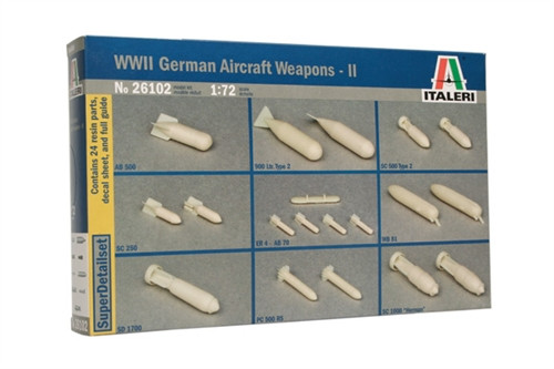 Italeri - WWII german Aircraft Weapons II. Bombs Version (26102)