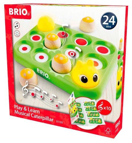 Brio 30189 Játszva tanulj! Zenélő hernyó