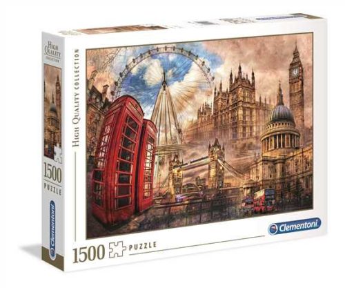 1500 db-os puzzle vintage london (31807) - Clementoni