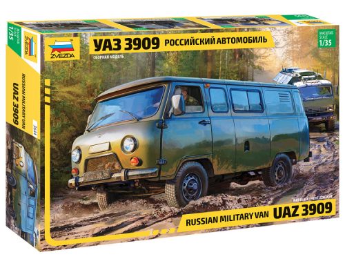 Zvezda UAZ 3909 Russian Military Van  1:35 makett harcjármű (3644)