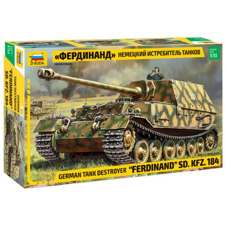 Zvezda Sd. Kfz. 184 Ferdinand Tiger  1:35 makett harcjármű (3653)