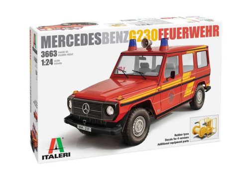 Italeri Mercedes Benz G230 Feuerwehr  1:24 makett autó (3663S)