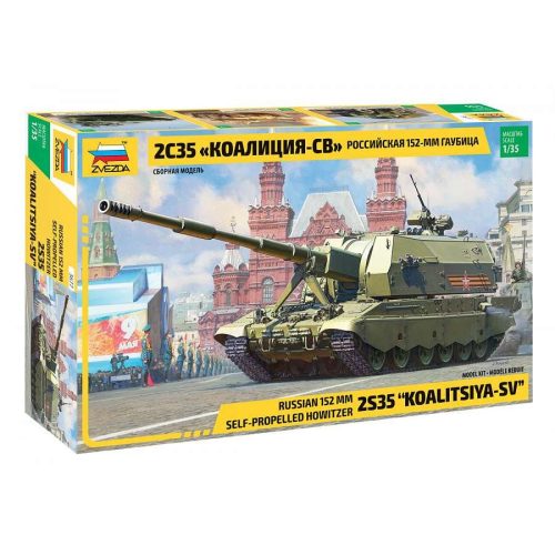 Zvezda Koalitsiya-SV Russian S.P.G.  1:35 makett harcjármű (3677)