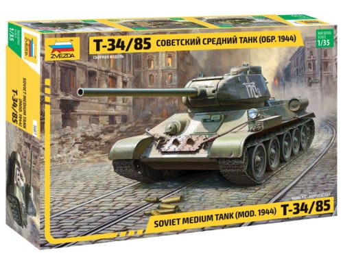 Zvezda Soviet Medium Tank T-34/85  1:35 makett harcjármű (3687)