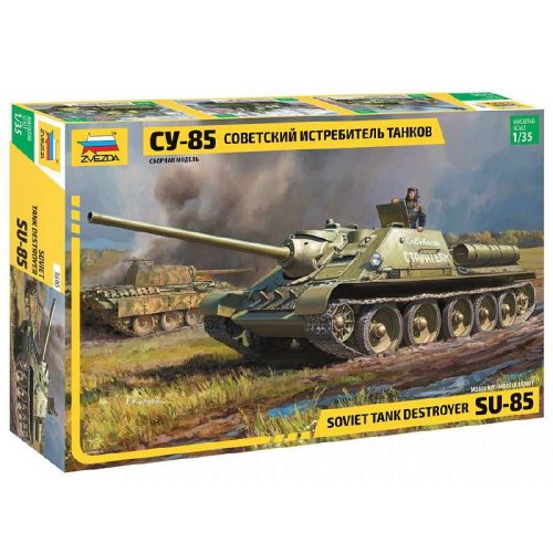 Zvezda SU-85 Self Propelled Gun  1:35 makett harcjármű (3690)