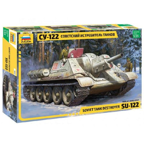 Zvezda SU-122 Self Propelled Gun  1:35 makett harcjármű (3691)