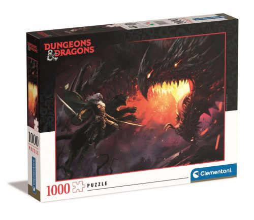 Clementoni 1000 db-os puzzle -  Dungeons and Dragons: Fekete sárkány (39735)