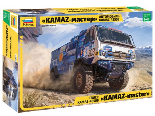 Zvezda KAMAZ Rallye truck 1:43 makett kamion (43005)