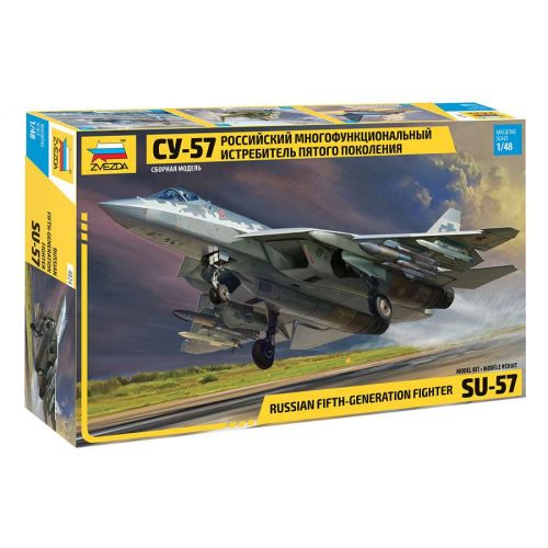 Zvezda Suchoi SU-57 1:48 makett repülő (4824)