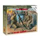 Zvezda Soviet 82 mm Mortar with Crew  makett figura 1:72 (6109)