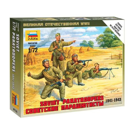 Zvezda Soviet Paratroops  makett figura 1:72 (6138)