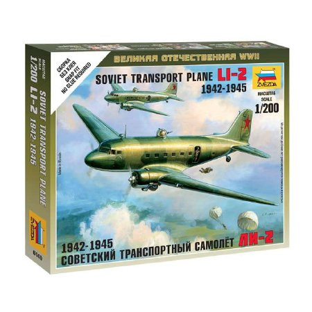 Zvezda Li-2 Soviet Transport Plane  1:200 makett repülő (6140)