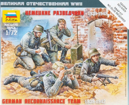 Zvezda German Reconnaissance Team  makett figura 1:72 (6153)