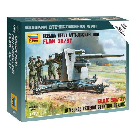 Zvezda German 88 mm Flak 1936/37  makett figura 1:72 (6158)