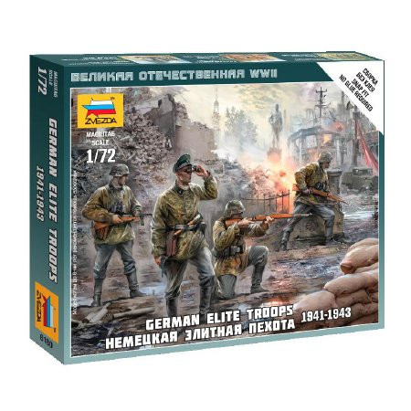 Zvezda German Elite Troops /1939-43/  makett figura 1:72 (6180)