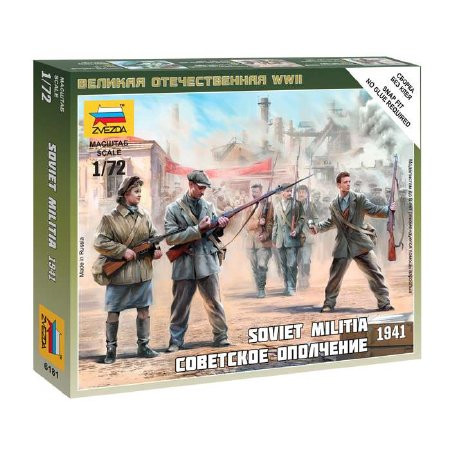 Zvezda Soviet Militia 1941  makett figura 1:72 (6181)