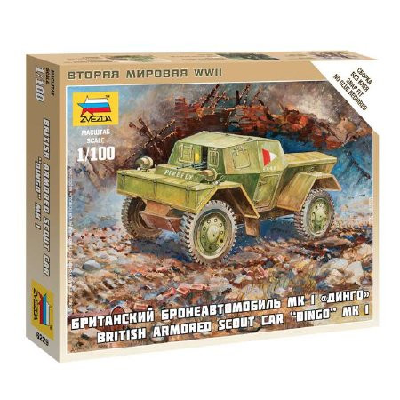 Zvezda British Armored Car Daimler Mk-1  1:100 makett harcjármű (6229)