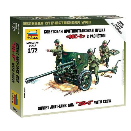 Zvezda Zis-3 Soviet Gun  makett figura 1:72 (6253)