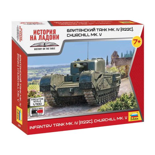 Zvezda Churchill Tank Mk. V 1:100 (6294)