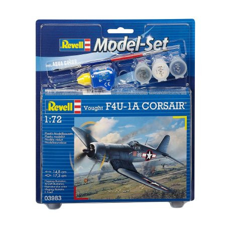 Revell Vought F4U-1D Corsair makett 1:72 makett készlet festékkel, ragasztóval (63983)