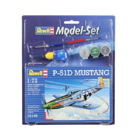 Revell P-51D Mustang 1:72 makett készlet festékkel, ragasztóval (64148)