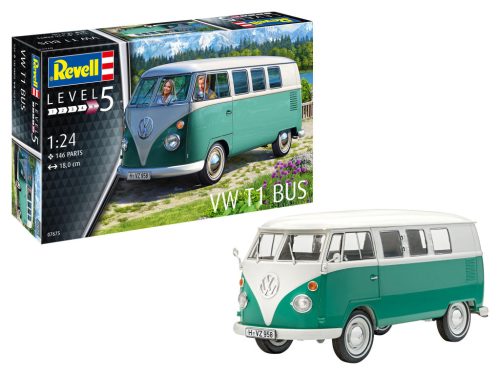 Revell VW T1 Bus 1:24 makett készlet festékkel, ragasztóval (67675)