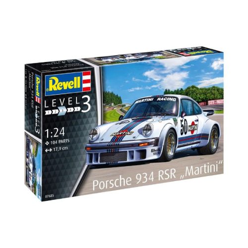 Revell Porsche 934 RSR Martini 1:24 makett készlet festékkel, ragasztóval (67685)