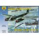 Zvezda Junkers Ju-88 A-17/A-5  1:72 makett repülő (7284)