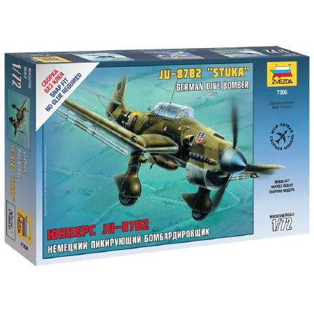 Zvezda Ju-87B Stuka  1:72 makett repülő (7306)