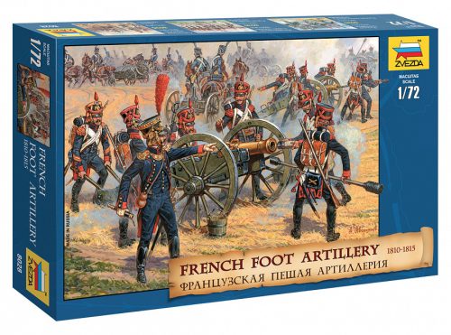 Zvezda French Foot Artillery /1812-14/  makett figura 1:72 (8028)