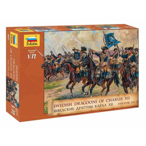 Zvezda Swedish Cavalry 17-18 század 1:72 (8057) makett figura