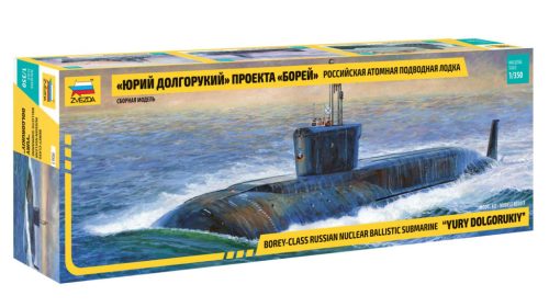 Zvezda Nuclear Submarine Yuri Dolgorukij 1:350 makett tengeralattjáró (9061)