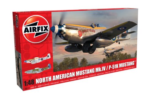 Airfix North American Mustang Mk.IV/P-51K Mustang 1:48 makett repülő (A05137)