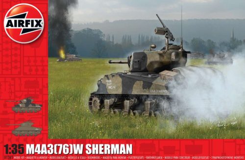 Airfix M4A3(76)W Battle of the Bulge 1:35 makett harcjármű (A1365)