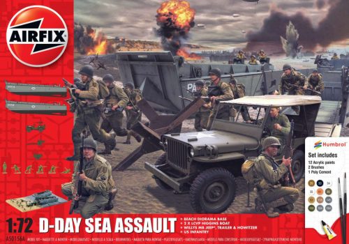 Airfix D-Day Sea Assault Set 1:76 makett készlet festékkel, ragasztóval (A50156A)