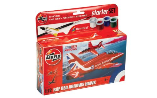 Airfix Red Arrows Hawk 1:72 makett készlet festékkel, ragasztóval (A55002)