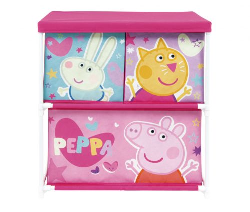 Peppa malac Friends játéktároló állvány 3 rekeszes 53x30x60 cm