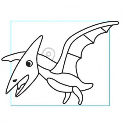 Kifesthető műanyag kép S-es méret - Pteranodon